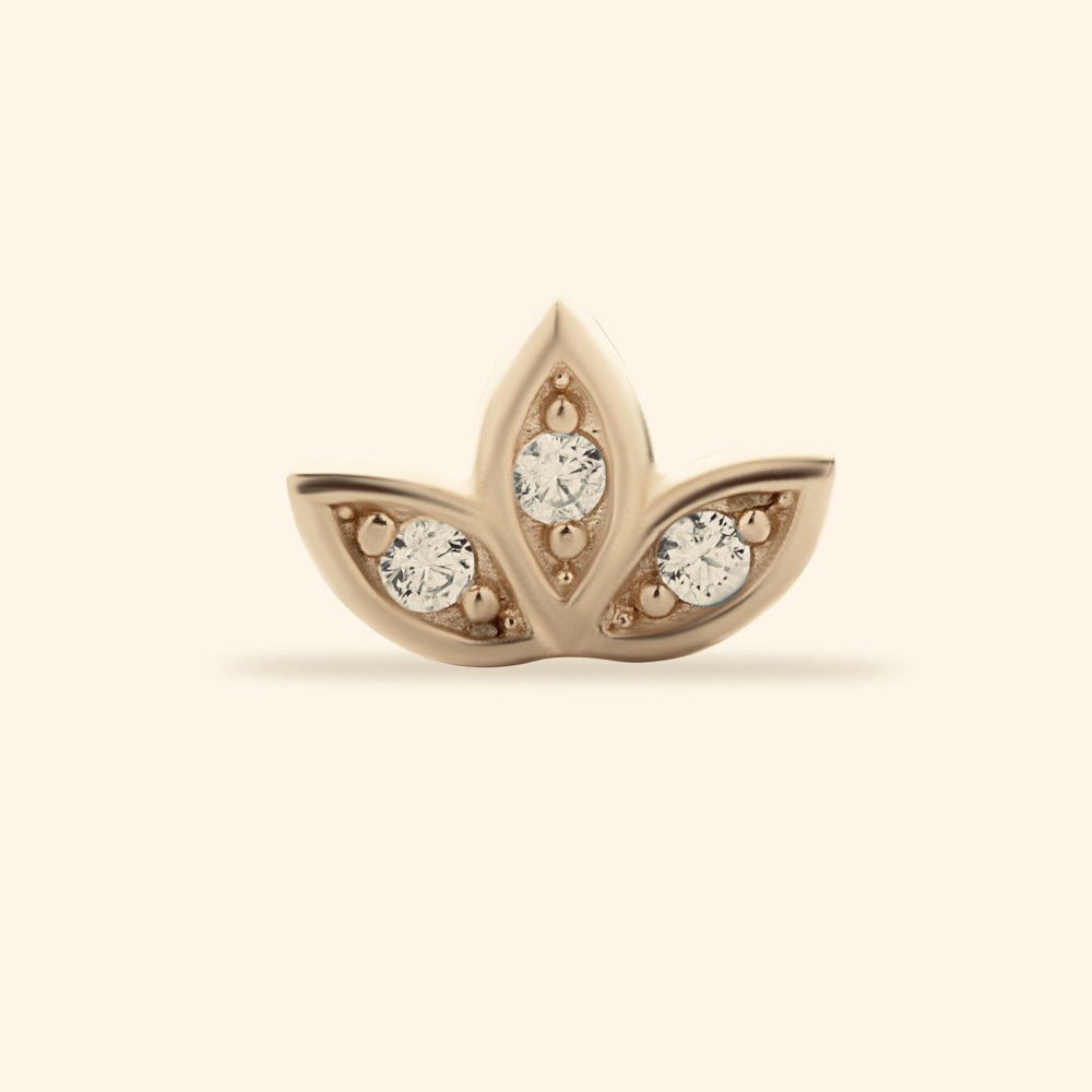 14K ROSE GOLD STUD PIERCING
