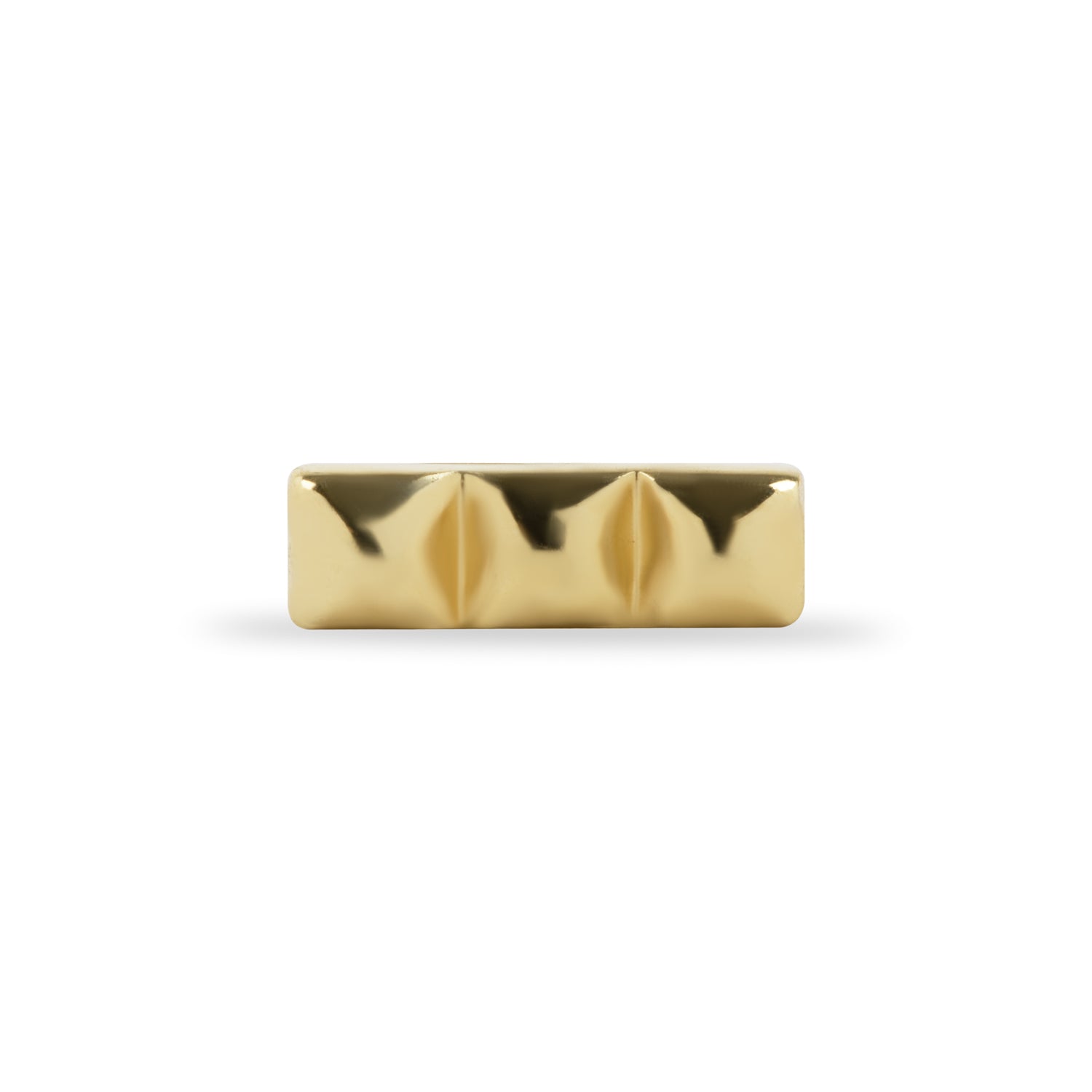 Stud piercing earring - 14K Solid Yellow Gold